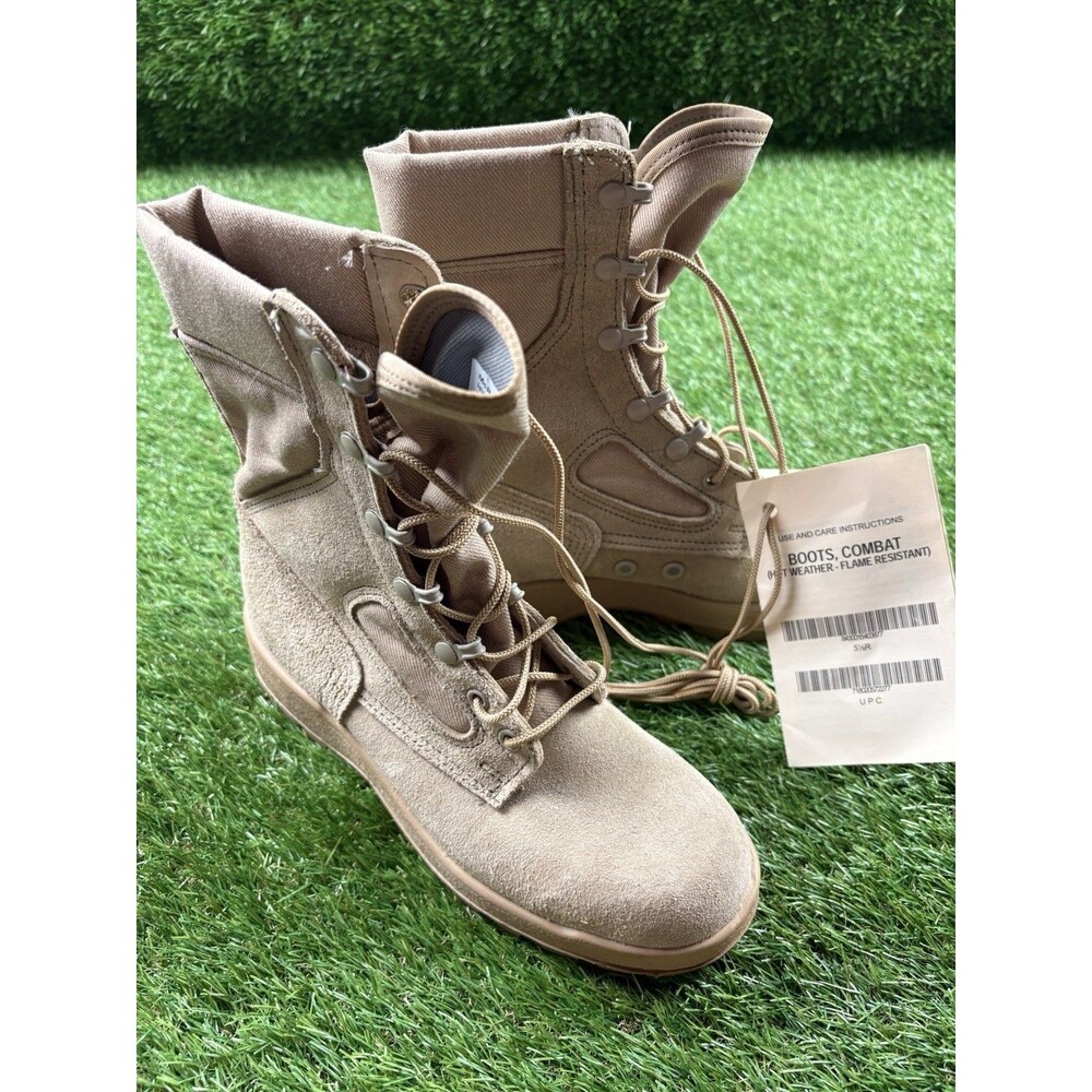 McRae US Army Hot Weather Combat Boots 5.5 R Desert Tan Vibram Military NWT